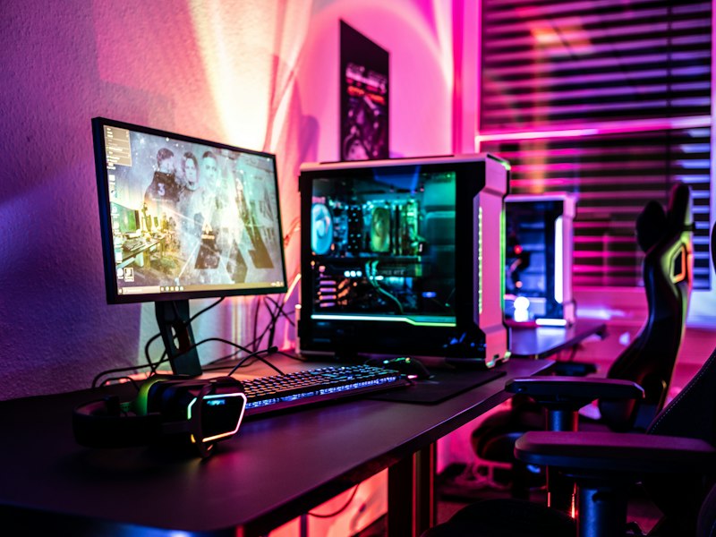 Competitive gaming arena setup